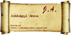 Jobbágyi Anna névjegykártya