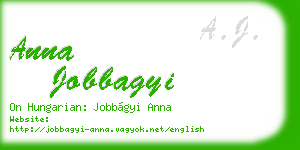 anna jobbagyi business card